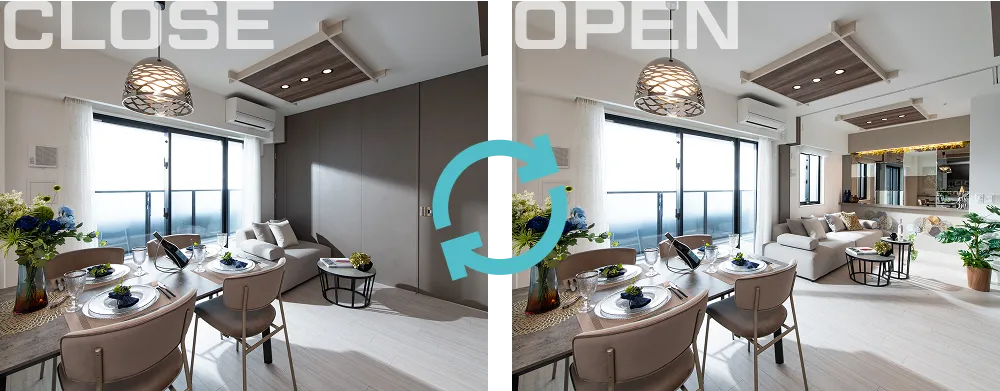 可動間仕切り｜エステムコート御堂筋あびこⅡフェアリー｜大阪市住吉区｜エステムあびこ