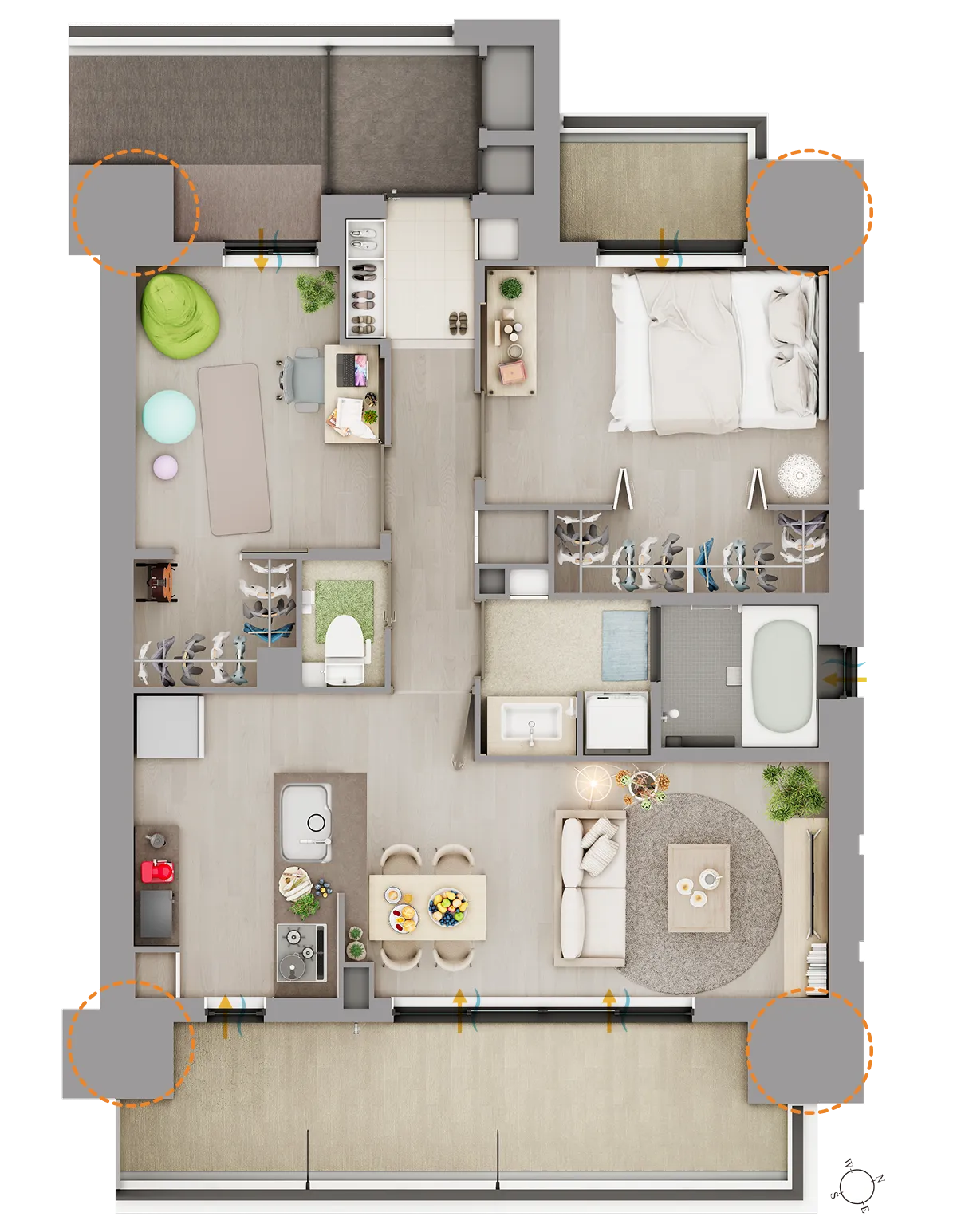 Dタイプ図面｜エステムコート御堂筋あびこⅡフェアリー｜大阪市住吉区｜エステムあびこ