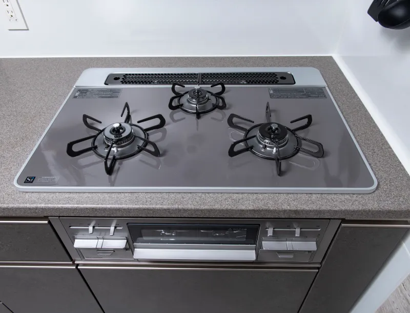 水無し両面焼グリル付3ツ口コンロ｜エステムコート三田 ザ・クラブハウス｜兵庫県三田市｜エステム三田