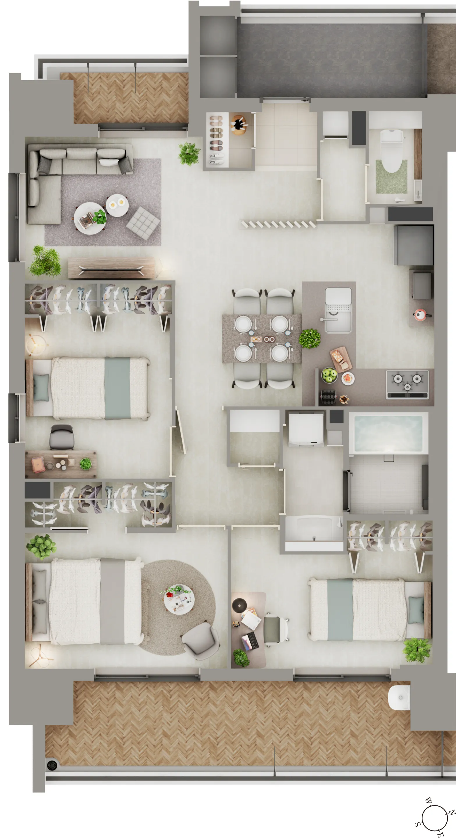 2LDKタイプ図面｜エステムコート三田 ザ・クラブハウス｜兵庫県三田市｜エステム三田