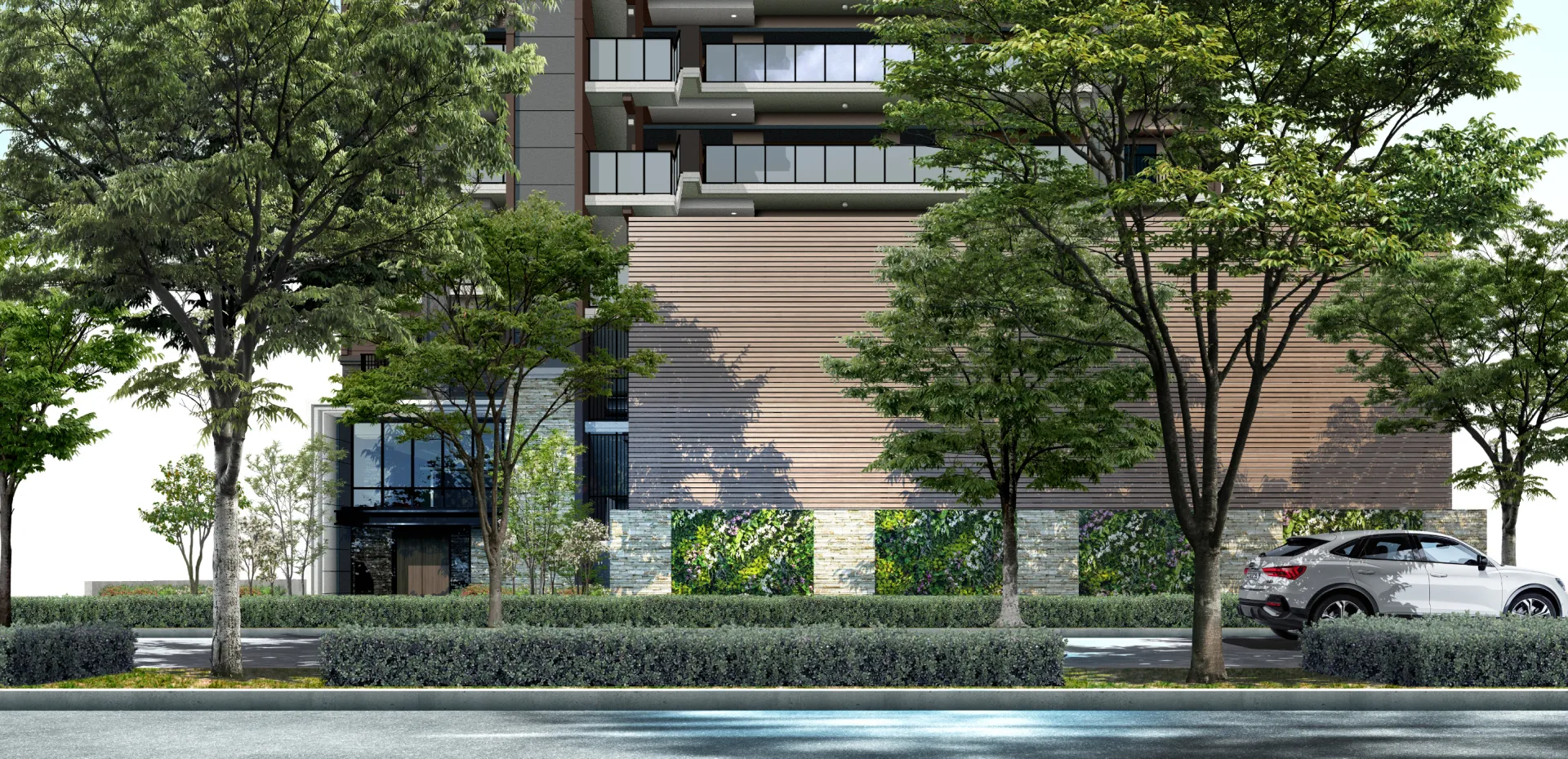 エントランスアプローチ完成予想図｜兵庫県三田市｜エステム三田