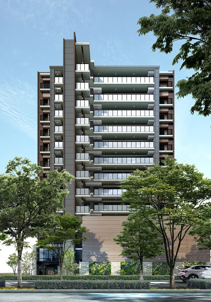 エントランスアプローチ完成予想図｜兵庫県三田市｜エステム三田