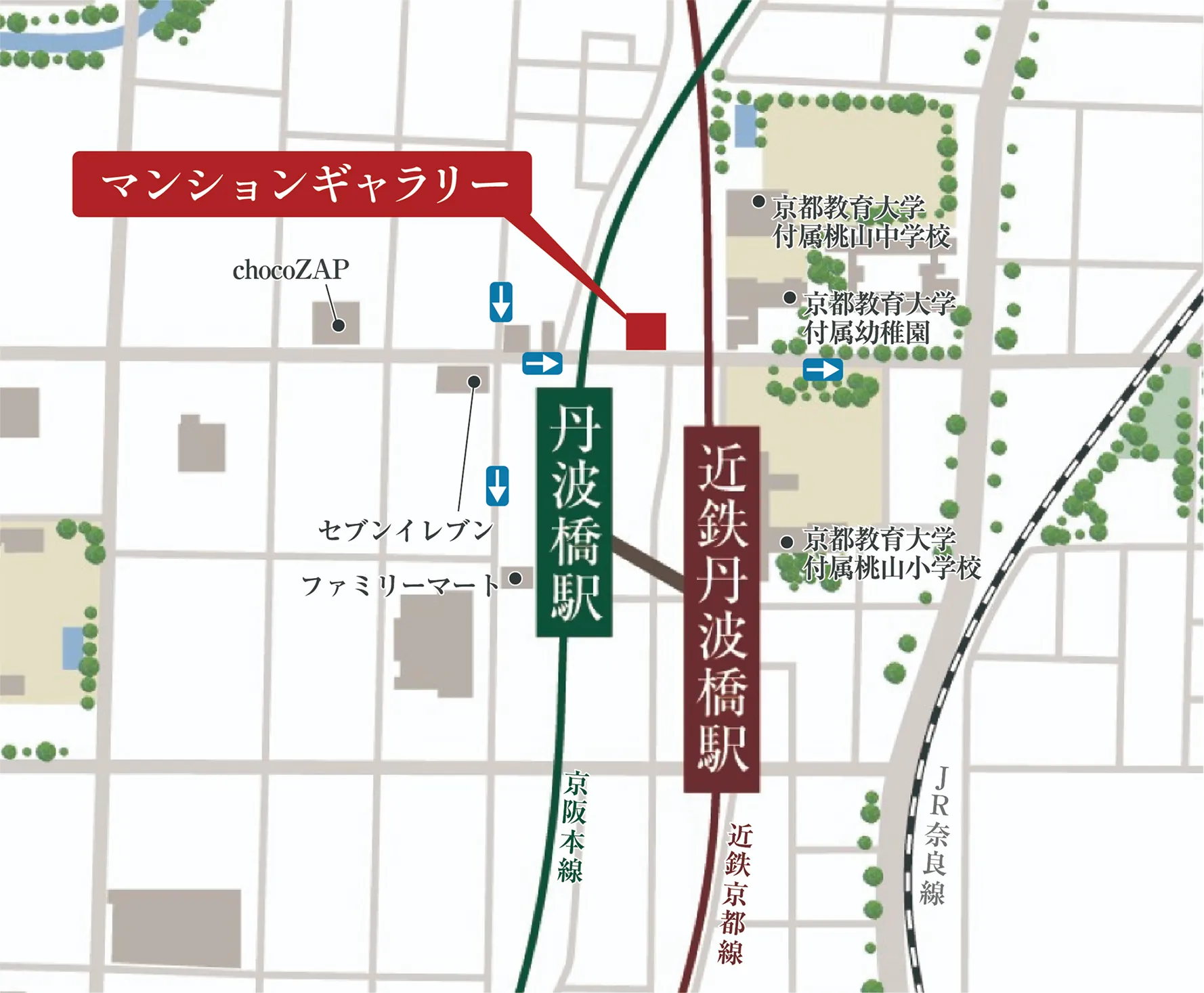 現地周辺図｜エステムコート伏見丹波橋
