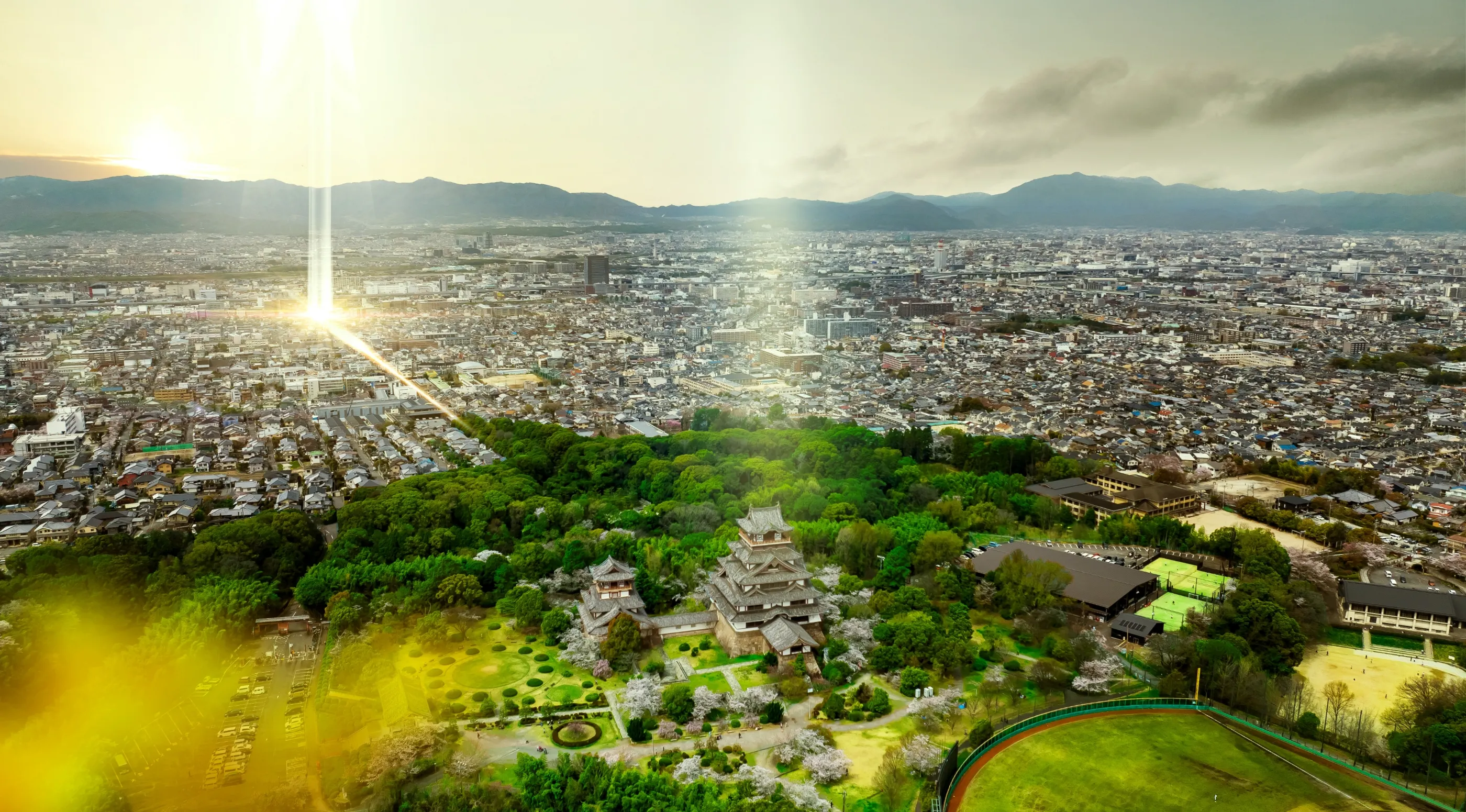 現地周辺航空写真｜エステムコート伏見丹波橋｜日商エステム